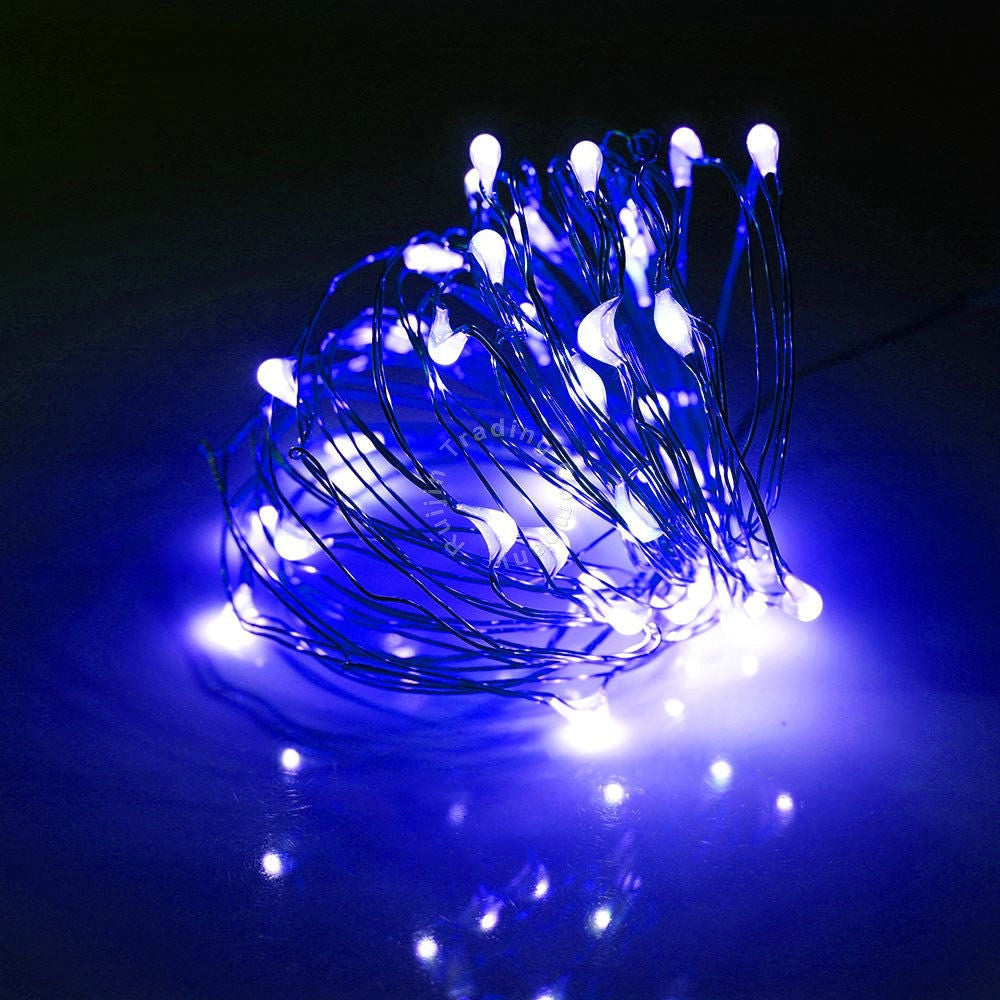 DengZhan 10M 100LED 3AA 4.5V Battery Powered Waterproof Decoration Led Copper Wire Lights String...