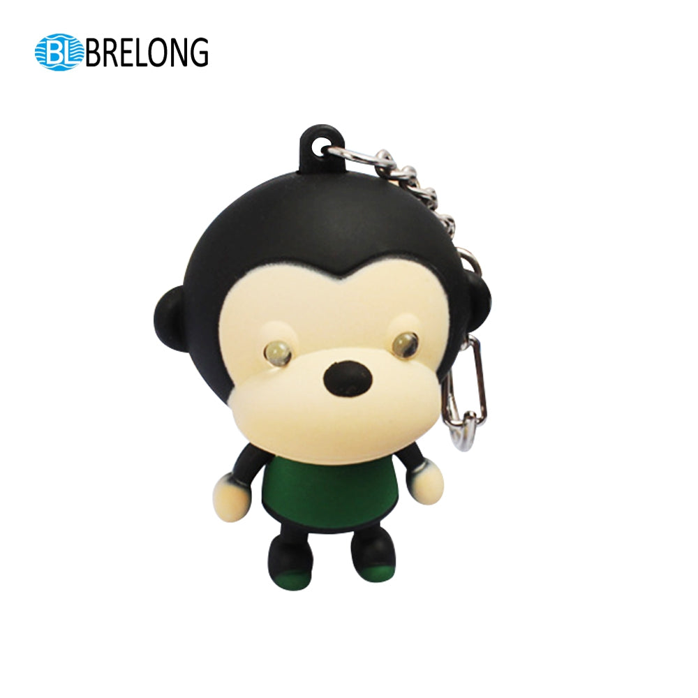 Brelong Noise-making Cartoon Keychain with LED Light Pendant-Monkey