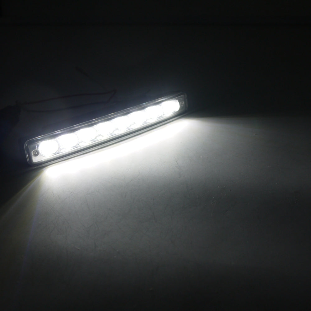 2pcs Super Bright White 8 LED DC12V DRL Car Daytime Running Light Head Lamp
