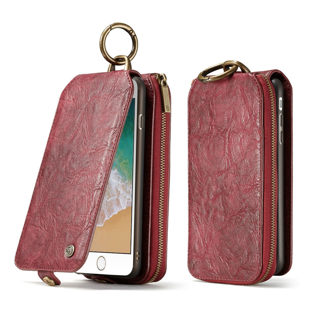 CaseMe for iPhone 6/ 6S 2 in 1 Premium PU Leather Zipper Cellphone Purse with 12 Card Slots and ...