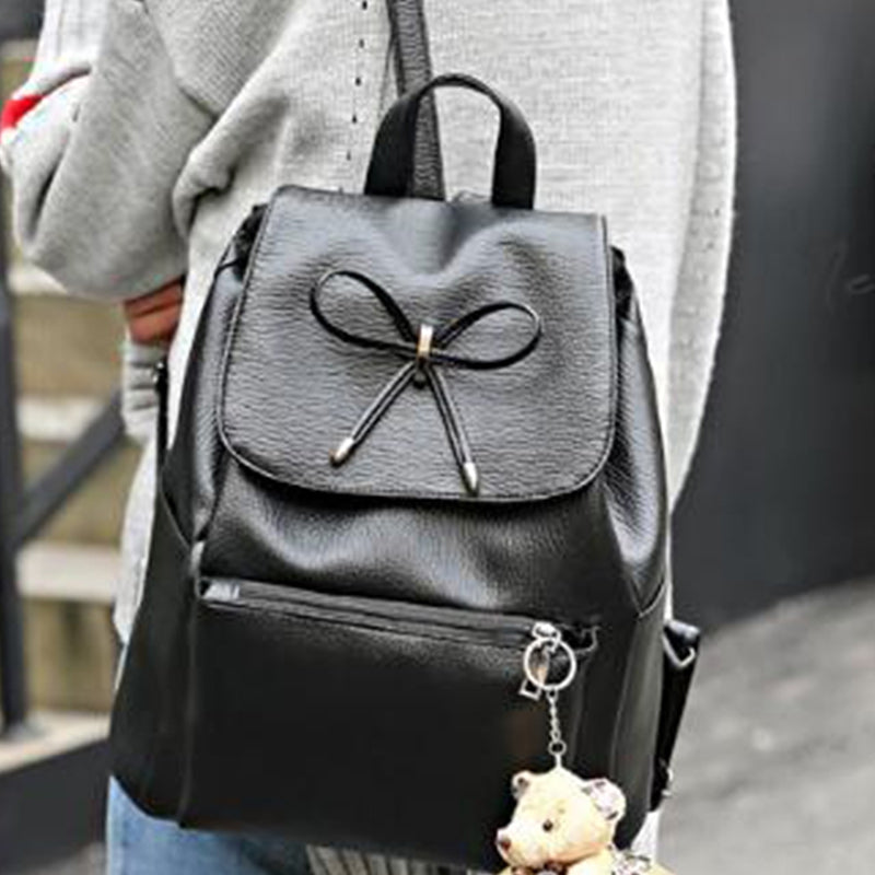 Bow Bear with A Double Shoulder Fashion Travel Bag