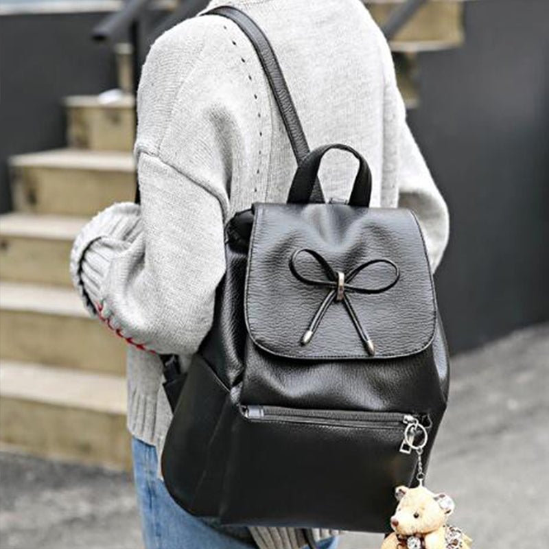 Bow Bear with A Double Shoulder Fashion Travel Bag