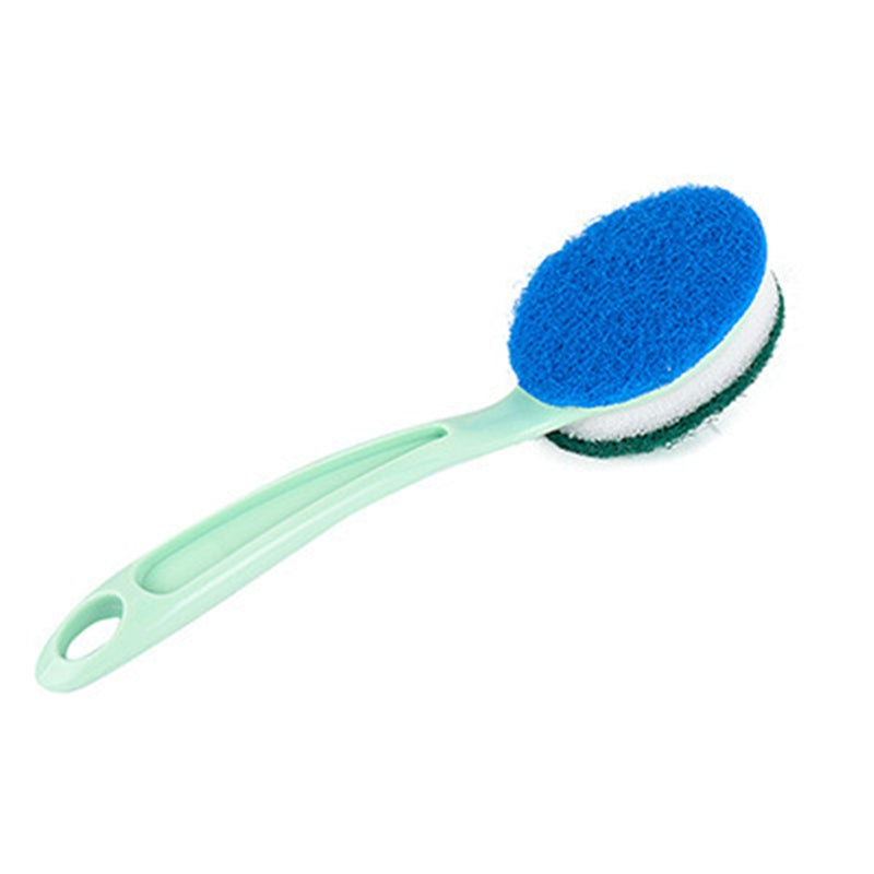 Curved Handle Double-Sided Magic Clean Cloth Nanoscale Sponge Cleaning Kitchen Bowl Brush Pan