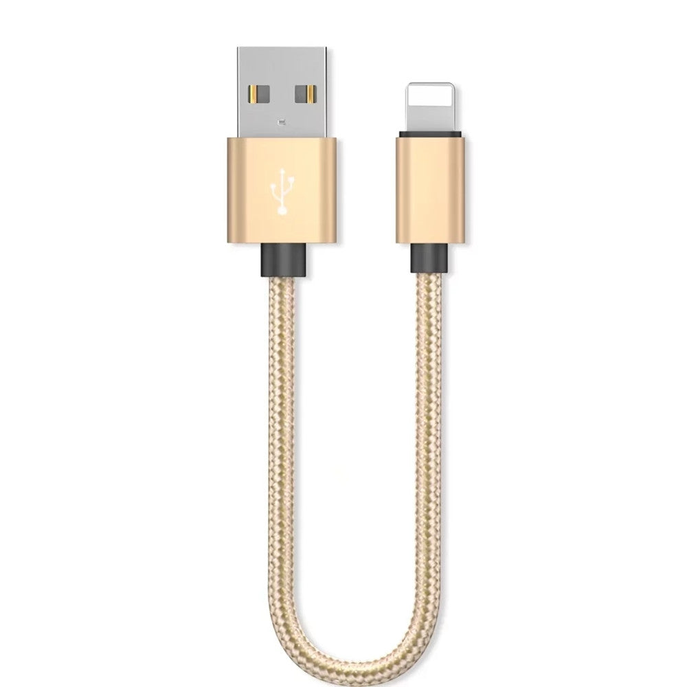 20cm Data Sync Fast Charging Cable for iPhone Braided Pattern
