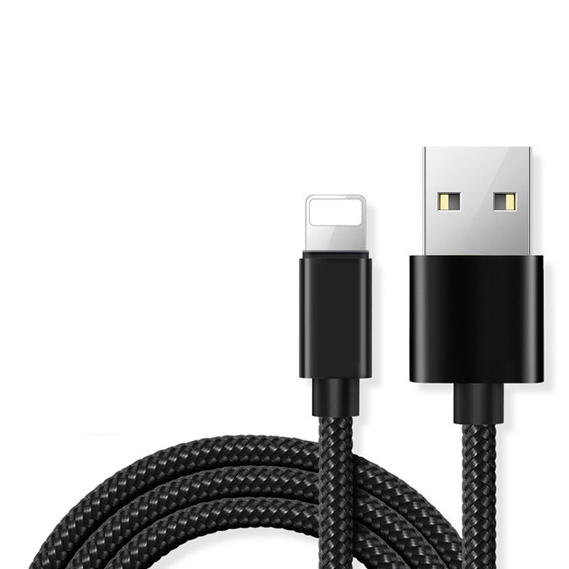 2M 8 Pin Longer Solid  Knit Data Cable for iPhone