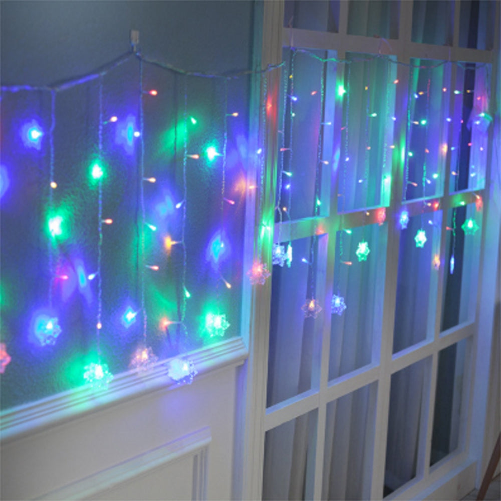 BRELONG 48LED Snowflake curtain light string Holiday decorations lantern  EU