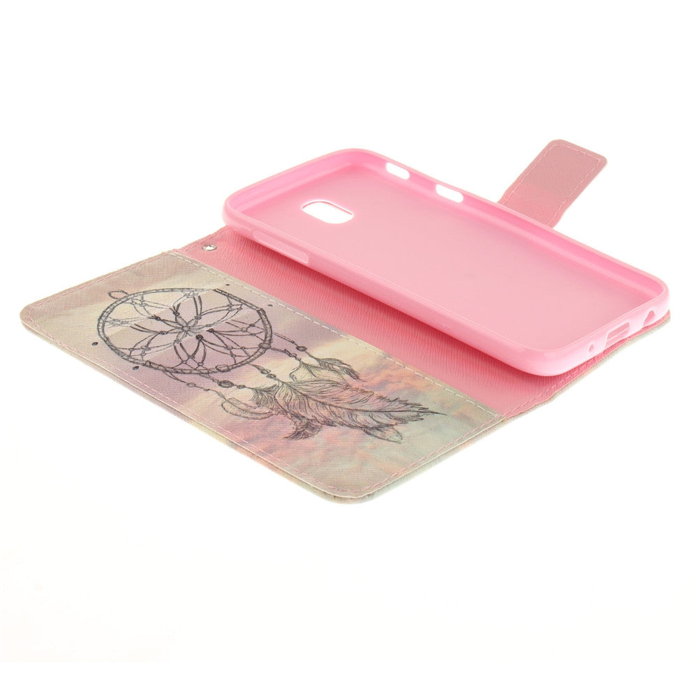 Dream Catcher PU+TPU Leather Wallet Case Design with Stand and Card Slots Magnetic Closure for S...
