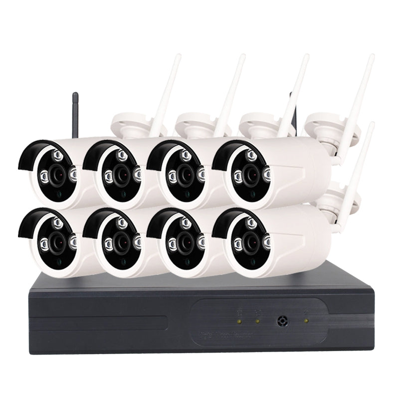 8 Channel 960P Wireless Security 1 x Wifi NVR 8 x 1.3MP Wifi IP Camera with Night Vision