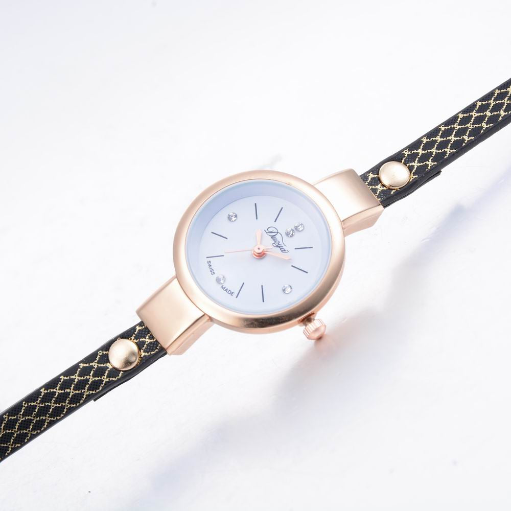 DUOYA D167 Women Wrap Around Leather Wrist Watches