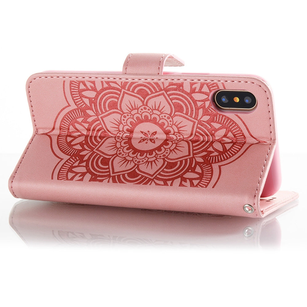 Campanula Flower Phone Case for Iphone X 10 3D Diamond Design Wallet Cover