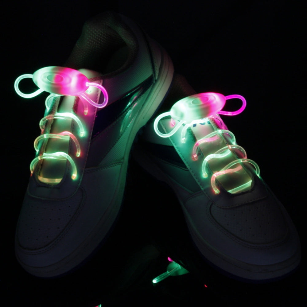 BRELONG Waterproof Luminous LED Color Shoelaces - A pair