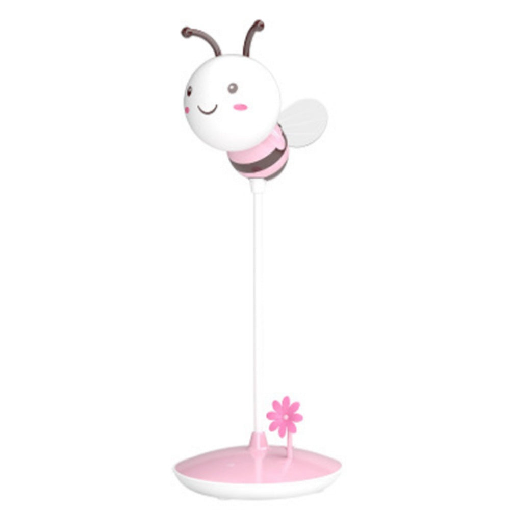 Cartoon Bee LED Lamp USB Charging Touch Dimming Pink White Light