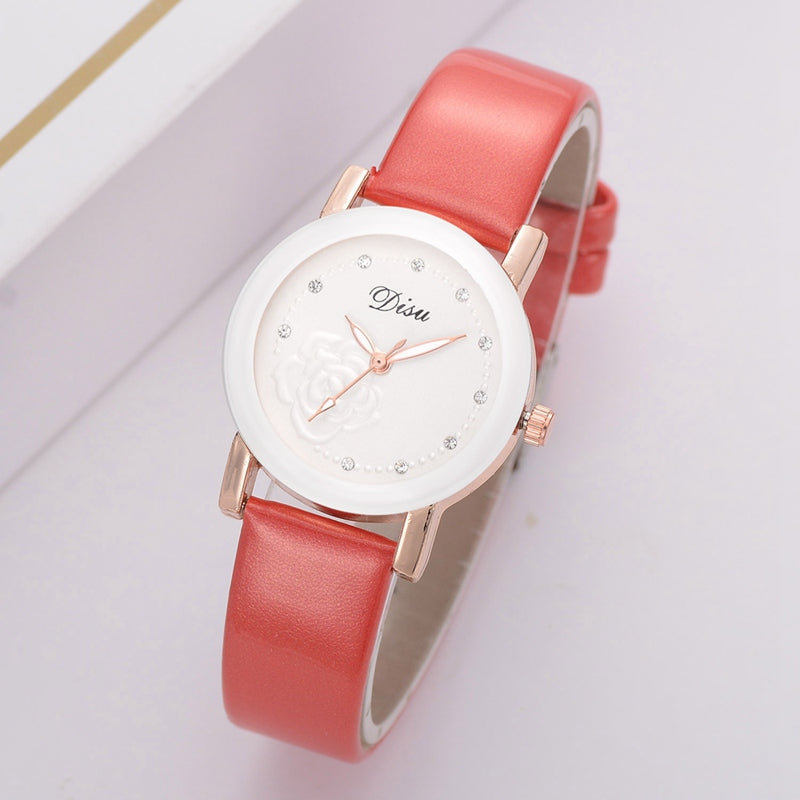 Disu DS135 PU Candy Color Strap Quartz Watch