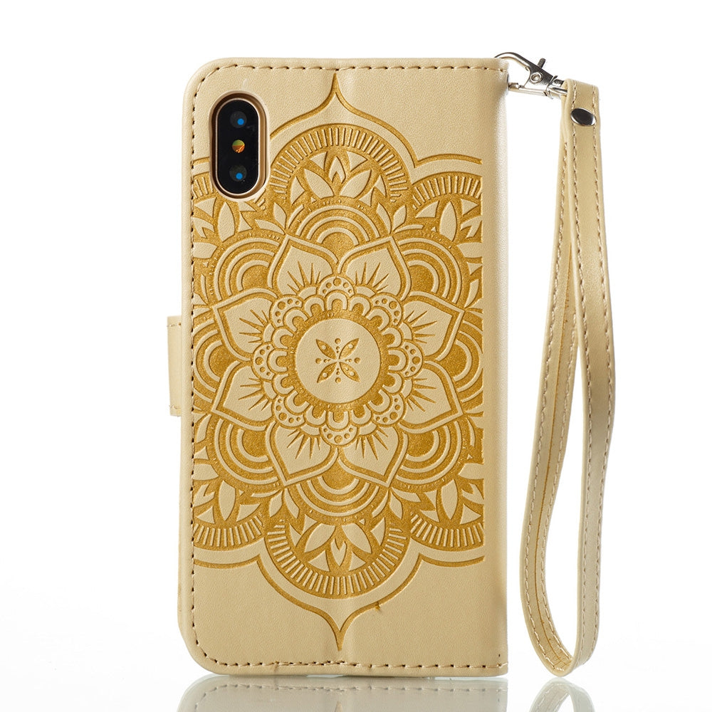 Campanula Flower Phone Case for Iphone X 10 3D Diamond Design Wallet Cover