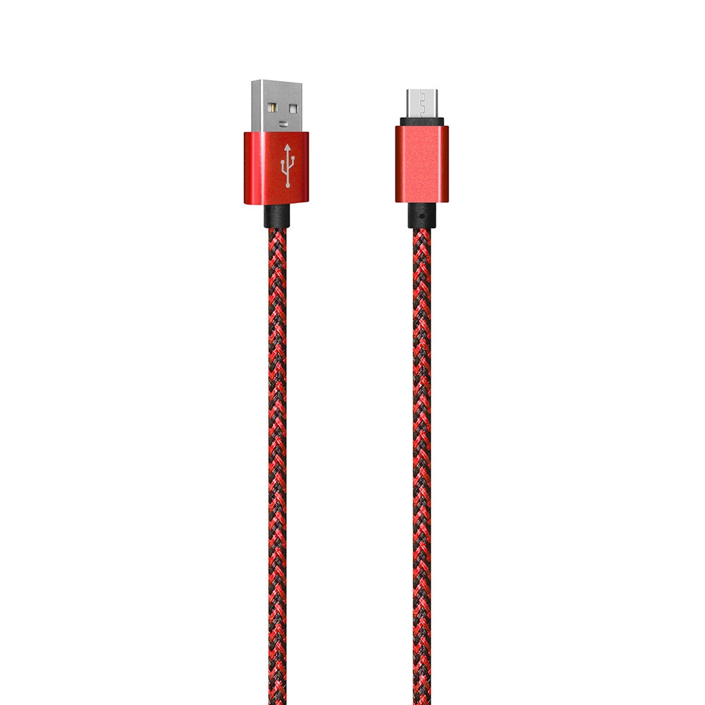 25CM Nylon Micro USB Cable Output 2.4A Fast Charge Wire