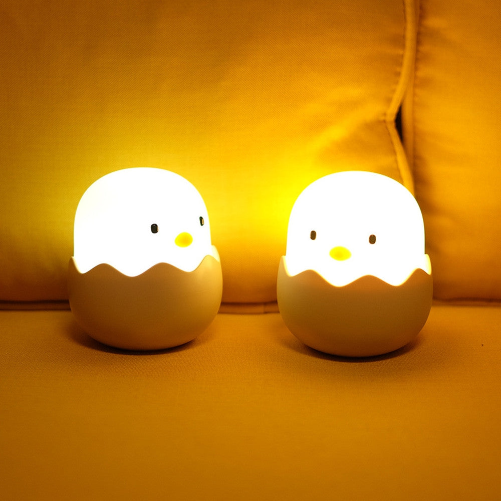 Cartoon Silicone USB Charging Chicken Egg Emotional Sleep Night  Light