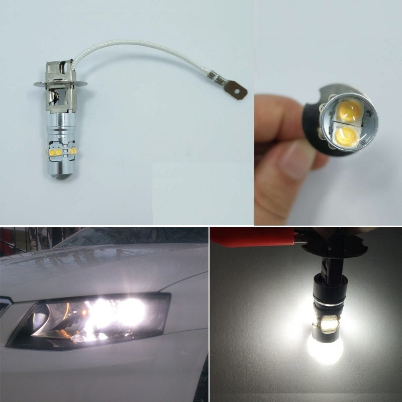 1PC H3 50W 10LEDS 2828 LED Fog Lights Auto Car Lamp DC12-24V