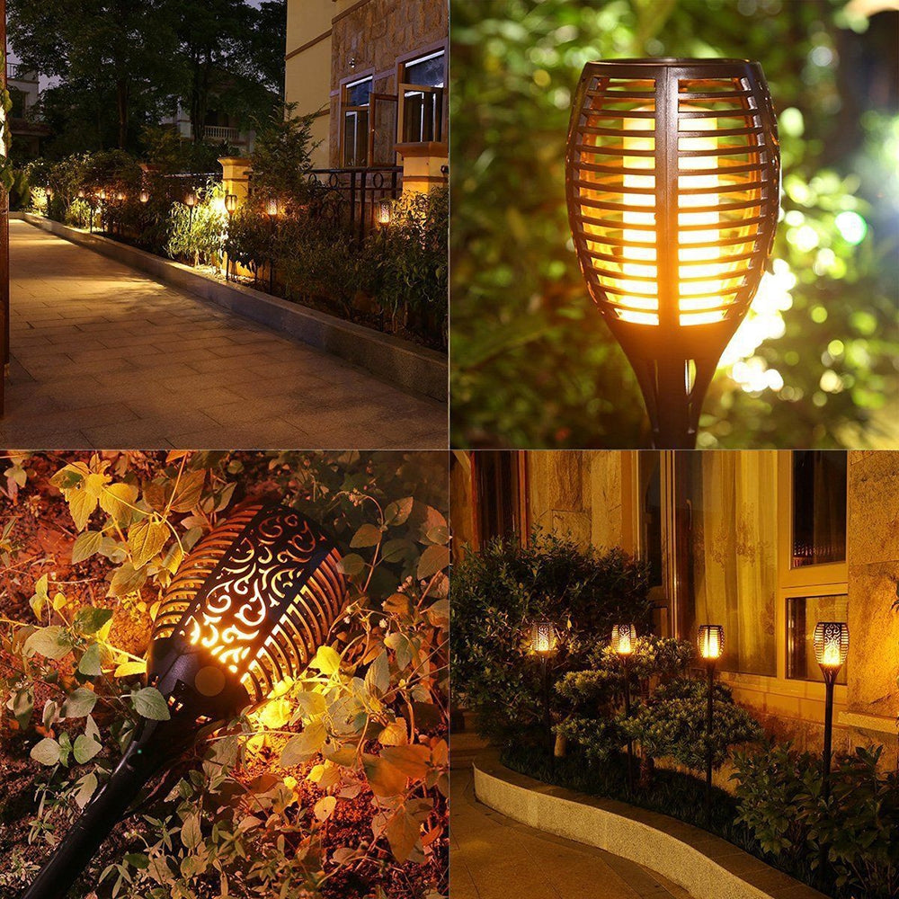 BRELONG 96LED Solar Flame Lights Garden Landscape Torch Light