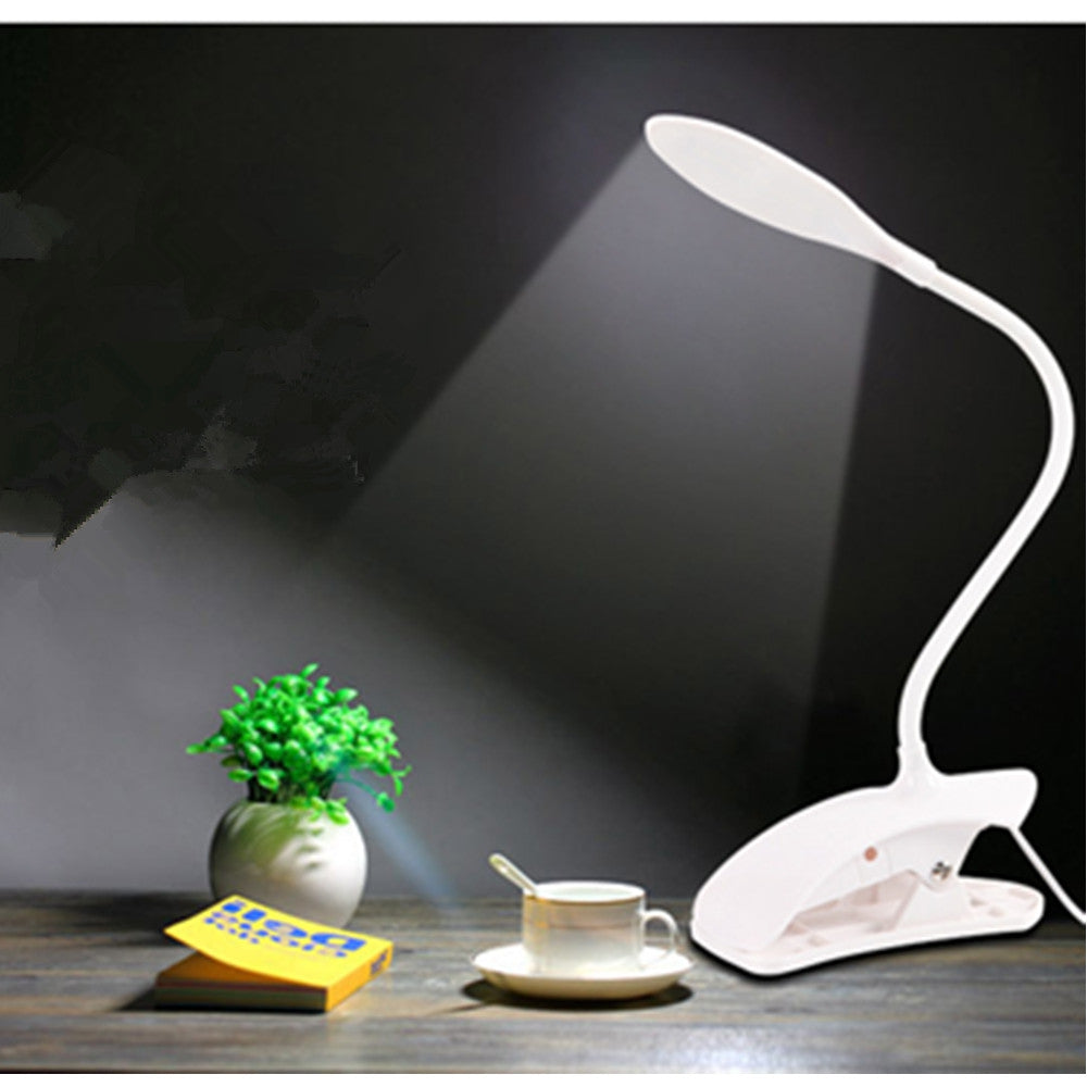 Clip on Bedside Table Lamp - Reading Eye-care Energy Efficient Portable USB Rechargeable