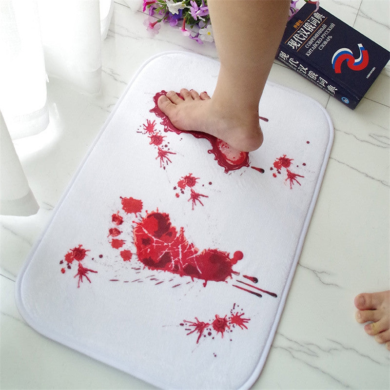 Creative Foot Blood Stains Pattern Antiskid Floor Mat