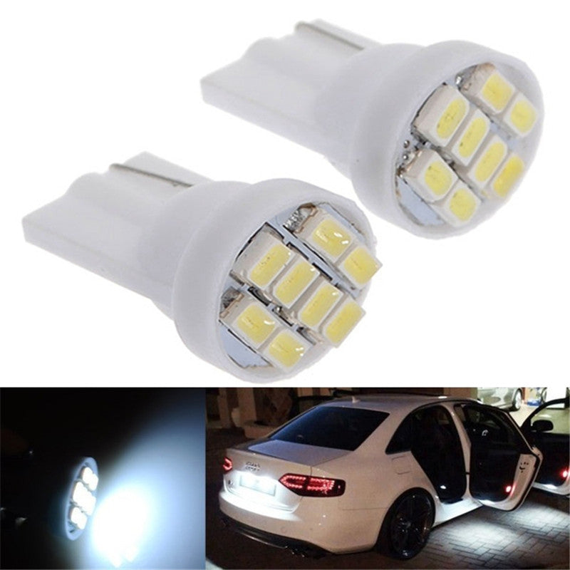 2Pcs T10 8-SMD Car Indicator Lights LED Parking Light Side Dome Light Lamp