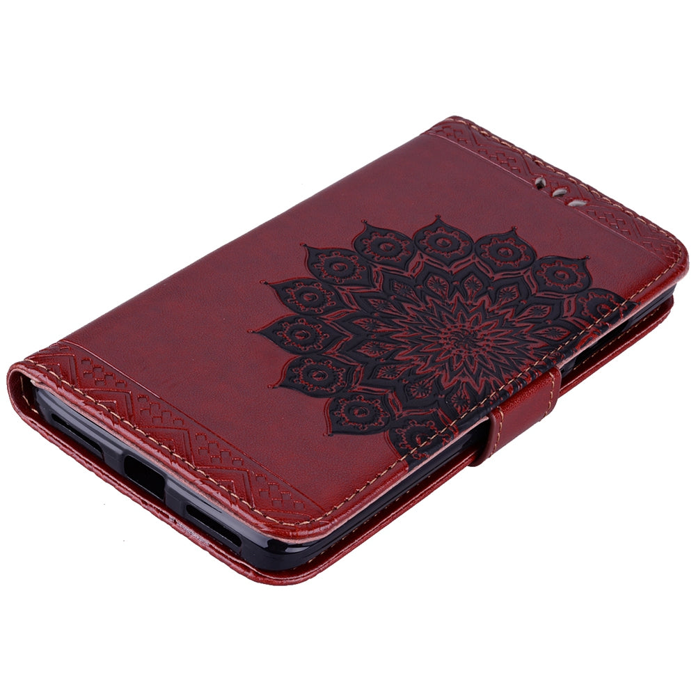 Bling Bling Style Datura Flower Pattern Flip PU Leather Wallet Case for Xiaomi Redmi Note 4
