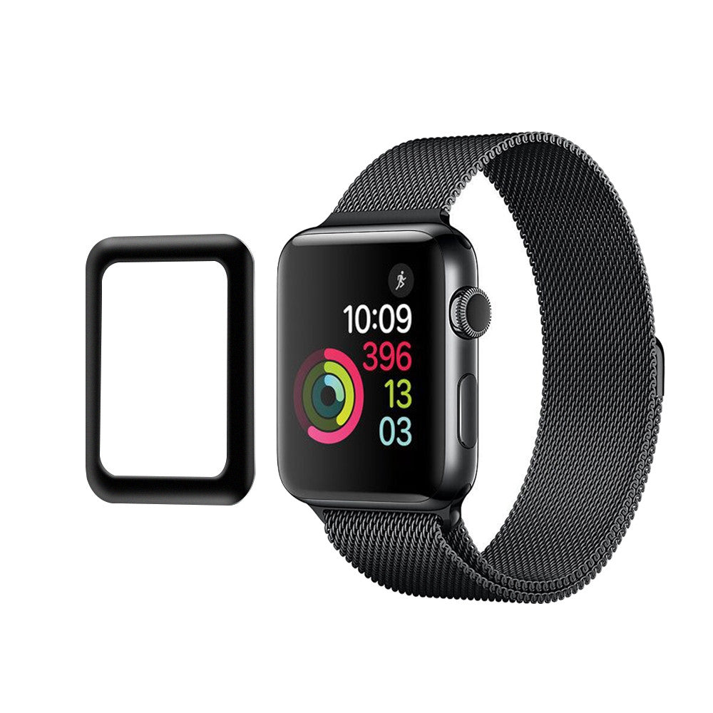 38MM Metal Fully Covering Toughened Glass Film for Apple Watch Series 3 High Quality Glass Prote...