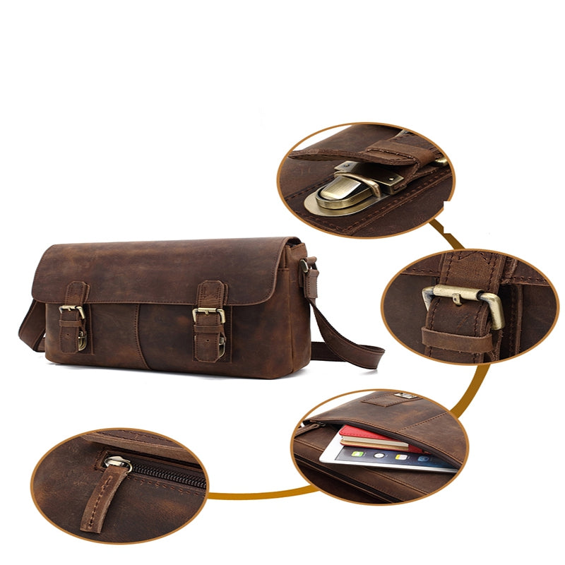 AUGUR  Men Genuine Leather Shoulder Bag  Messenger Business Briefcase