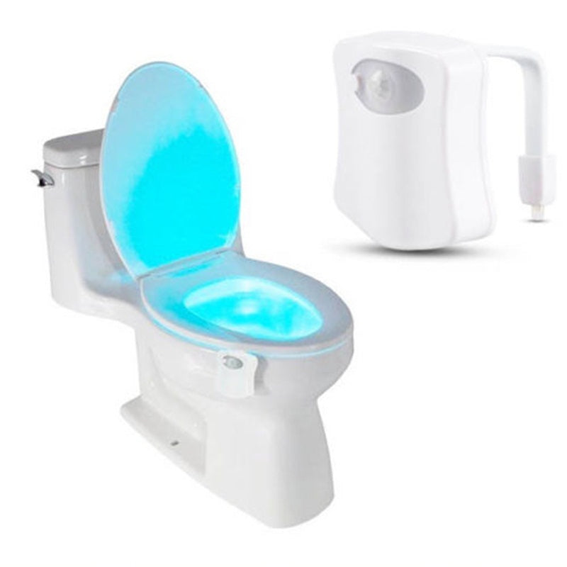 8 Color LED Motion Sensing Automatic Bathroom Toilet Night Light