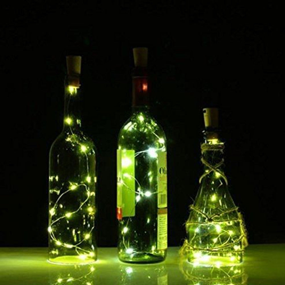 BRELONG 5LED Wine Stopper Brass Lights Decorative Light String
