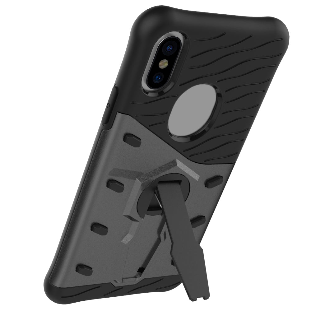 Dual Layer Protective Cover Armor Tpu + Pc Back Case with Stand for iPhone x