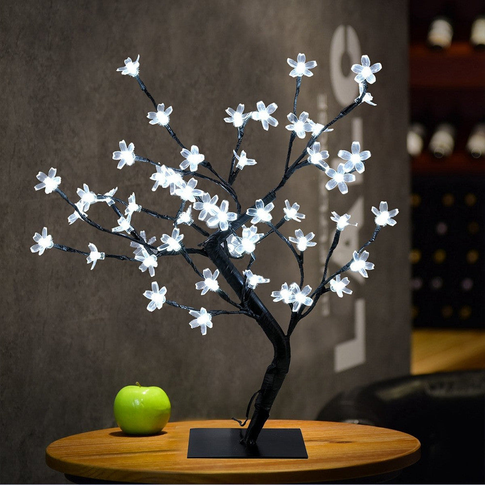 0.45M/17.72Inch 48LEDS Cherry Blossom Desk Top Bonsai Tree Light, Perfect for Home Festival Part...