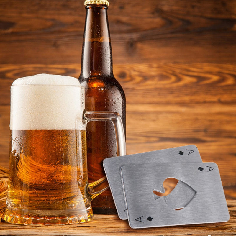 Bottle Opener Portable Spades Beer Stainless Steel Poker Card Bar Tool Kitchen Gadget Accessories