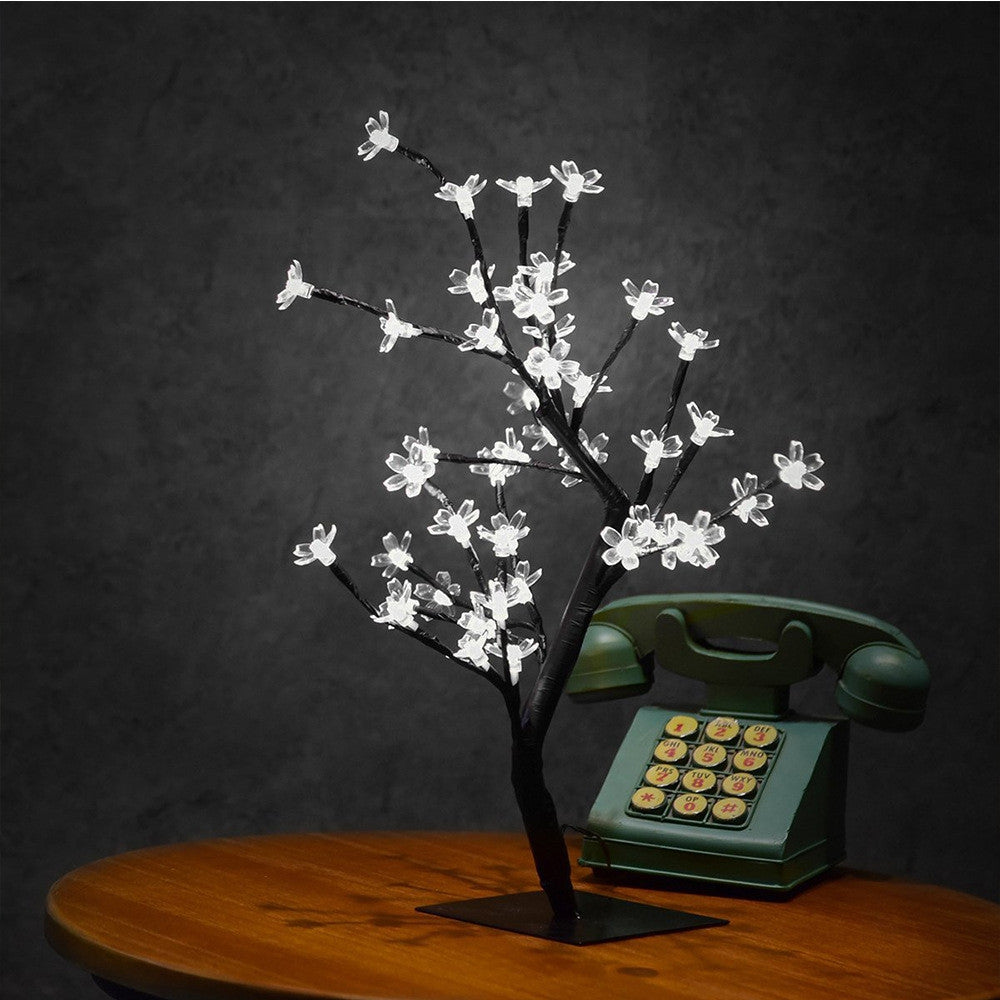 0.45M/17.72Inch 48LEDS Cherry Blossom Desk Top Bonsai Tree Light, Perfect for Home Festival Part...