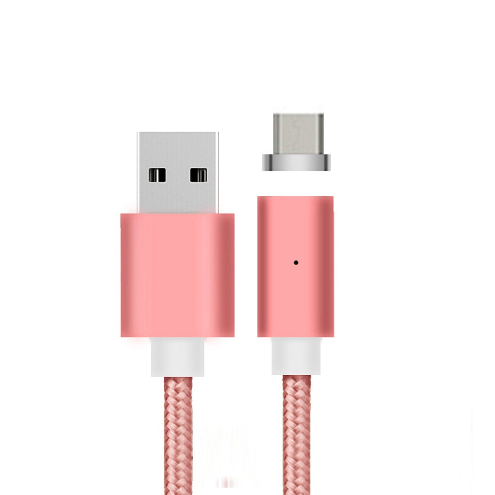 B6 Micro USB Android Mobile Phone Magnetically Charged Data Cable Dual Data 2.1A  Nylon weave