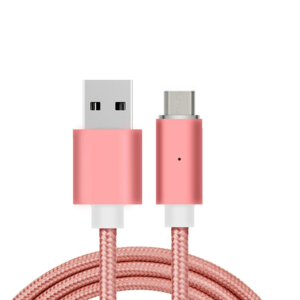 B6 Micro USB Android Mobile Phone Magnetically Charged Data Cable Dual Data 2.1A  Nylon weave