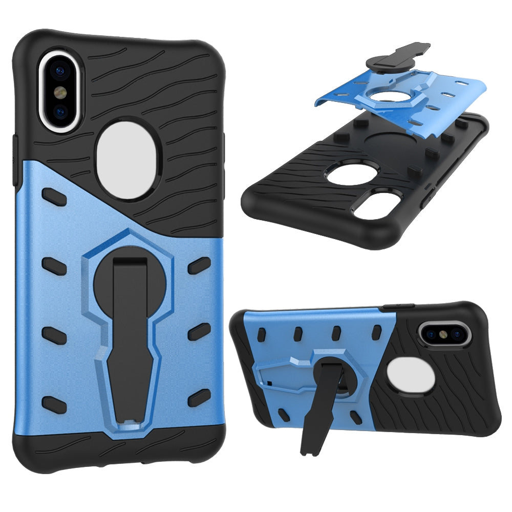 Dual Layer Protective Cover Armor Tpu + Pc Back Case with Stand for iPhone x