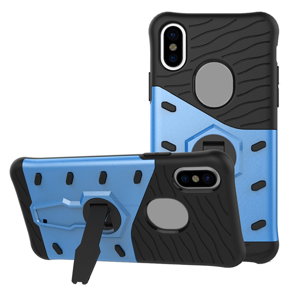 Dual Layer Protective Cover Armor Tpu + Pc Back Case with Stand for iPhone x