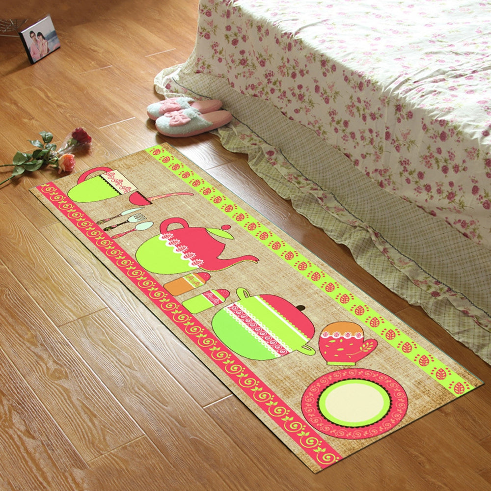 Bedroom Bedside Mat Simple Rectangle Antiskid Washable Supple Door Mat