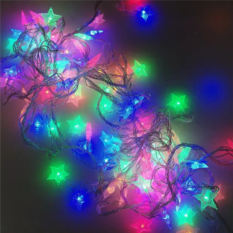 10M 8-modes 100pcs Stars Light String Decorative Color Lights