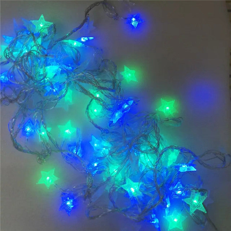 10M 8-modes 100pcs Stars Light String Decorative Color Lights