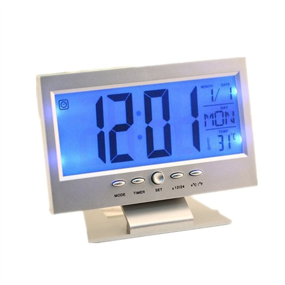 Acoustic Sensing Background Light Calendar Clock Temperature Meter