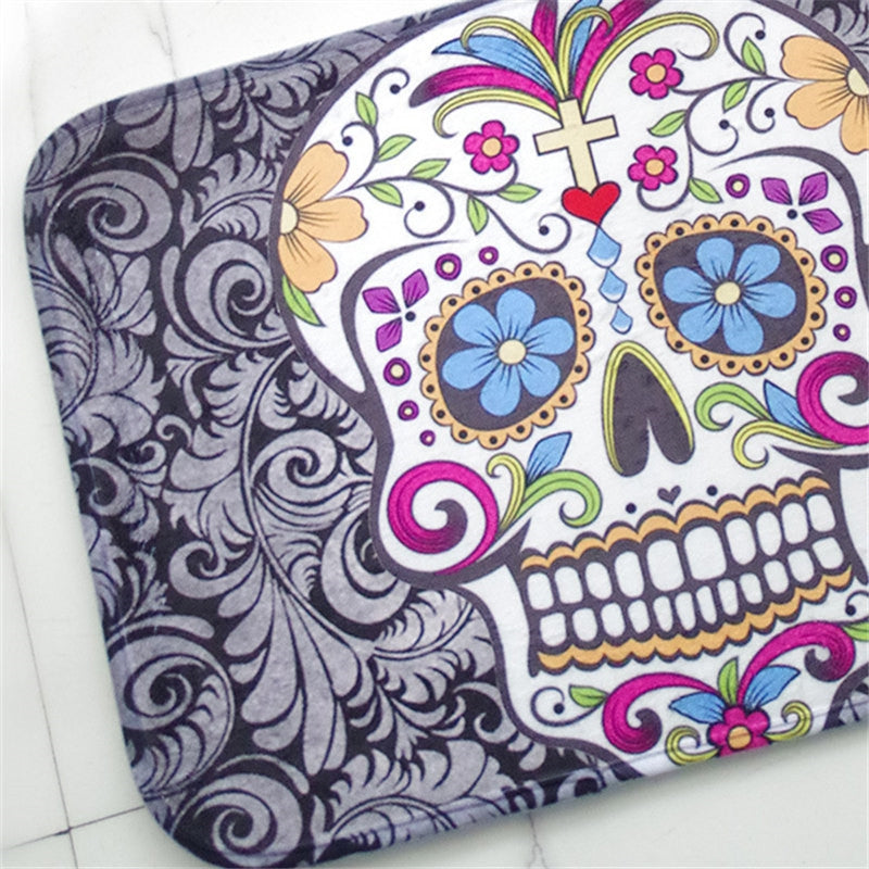 Creative Skull Pattern Antiskid Floor Mat