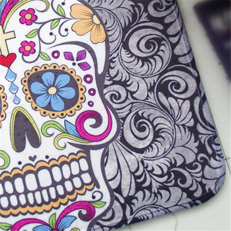 Creative Skull Pattern Antiskid Floor Mat