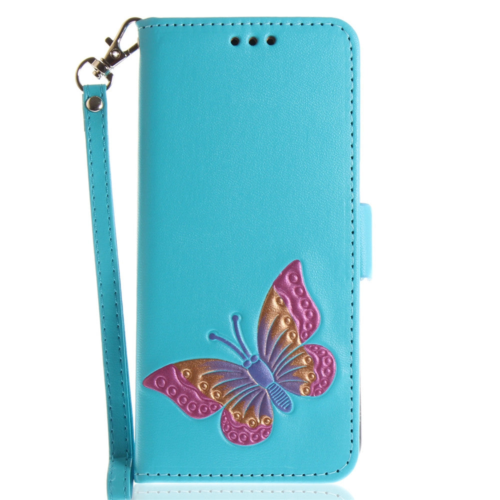 Cover Case for Huawei P10 Lite Hand draw a butterfly PU+TPU Leather with Stand and Card Slots Ma...