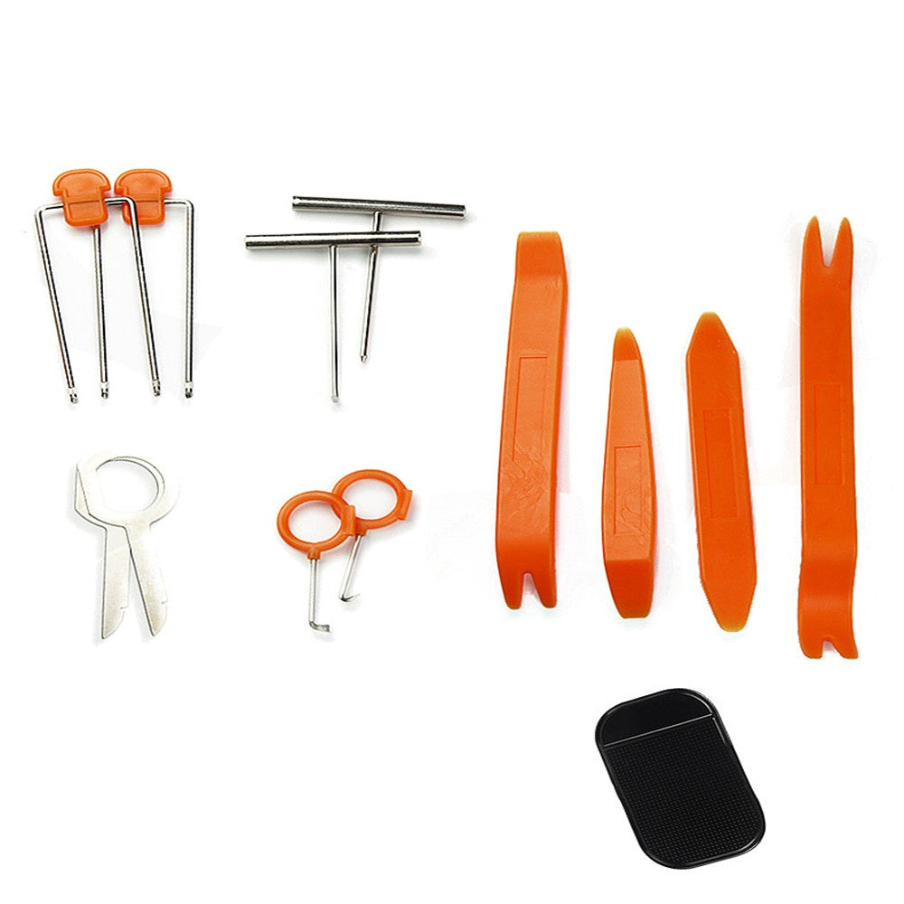 12 pcs Auto Pry Tools Kit Car Door Panel Removing Radio Stereo Removal Refitting Dismantle Insta...