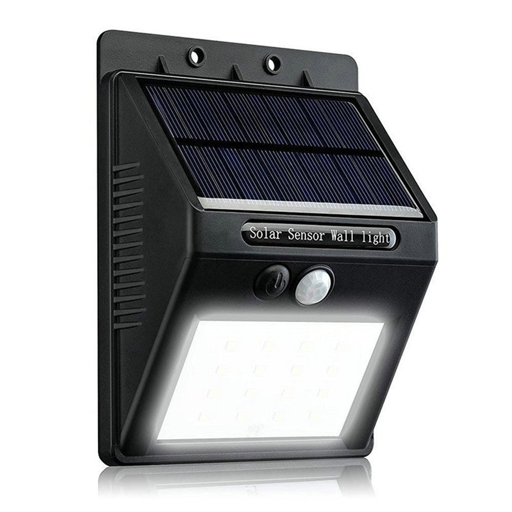 BRELONG Solar Powered PIR LED Wall Light 20LEDs Cordless Waterproof Outdoor Courtyard