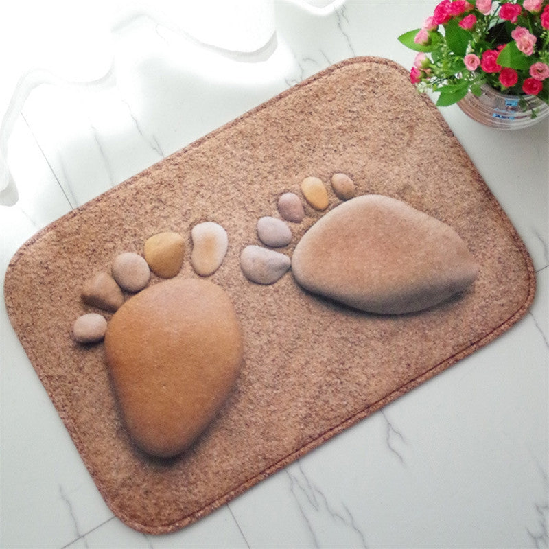 Creative 3D Big Feet Pattern Antiskid Floor Mat