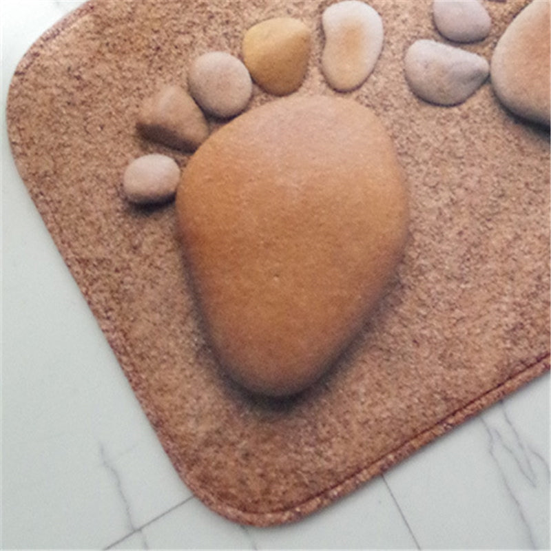 Creative 3D Big Feet Pattern Antiskid Floor Mat