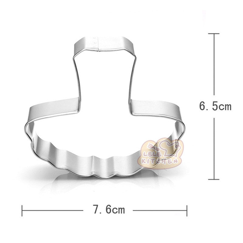 AY - HQ208 Stainless Steel Cake Biscuit Mold Ballet Skirt Shape